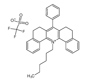 76017-70-4 N-n-hexyl-5,6,8,9-tetrahydro-7-phenyldibenz[c,h]acridinium trifluoromethanesulfonate