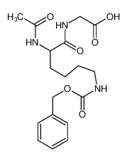 2-[[2-acetamido-6-(phenylmethoxycarbonylamino)hexanoyl]amino]acetic acid 72724-87-9
