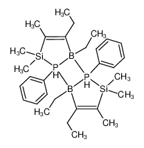 dimeric (P-B)(2)-4,5-diethyl-2,5-dihydro-2,2,3-trimethyl-1-phenyl-1,2,5-phosphasilaborole 114130-48-2
