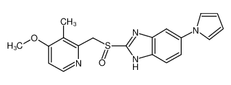 2-[(4-methoxy-3-methylpyridin-2-yl)methylsulfinyl]-6-pyrrol-1-yl-1H-benzimidazole 172152-36-2