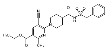 6-[4-[[(苄基磺酰基)氨基]羰基]哌啶-1-基]-5-氰基-2-甲基烟酸乙酯