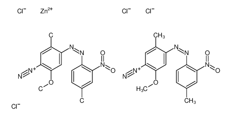Bis{2-methoxy-5-methyl-4-[(4-methyl-2-nitrophenyl)diazenyl]benzen ediazonium} tetrachlorozincate(2-) 61966-14-1