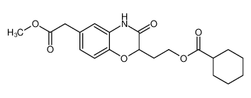 2H-1,4-Benzoxazine-6-acetic acid, 2-[2-[(cyclohexylcarbonyl)oxy]ethyl]-3,4-dihydro-3-oxo-, methyl ester