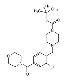 tert-butyl 4-([2-chloro-4-[(morpholin-4-yl)carbonyl]phenyl]methyl)piperazine-1-carboxylate