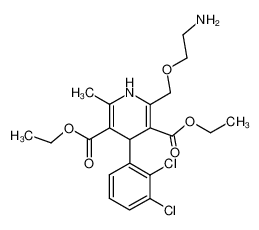 2-(2-Amino-ethoxymethyl)-4-(2,3-dichloro-phenyl)-6-methyl-1,4-dihydro-pyridine-3,5-dicarboxylic acid diethyl ester 103198-55-6