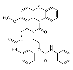 2-[(2-methoxyphenothiazine-10-carbonyl)-[2-(phenylcarbamoyloxy)ethyl]amino]ethyl N-phenylcarbamate 65241-12-5
