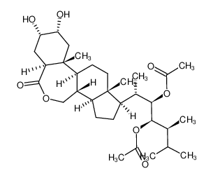 106315-18-8 (2S,3R,4R,5S)-2-((3aS,5S,6R,7aR,7bS,9aS,10R,12aS,12bS)-5,6-dihydroxy-7a,9a-dimethyl-3-oxohexadecahydro-1H-benzo[c]indeno[5,4-e]oxepin-10-yl)-5,6-dimethylheptane-3,4-diyl diacetate