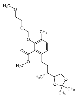 2-(β-methoxyethoxymethyl)-3-methyl-6-(3(R)-methyl-4,5-O-isopropylidenepentyl)salicylic acid methyl ester 75371-89-0