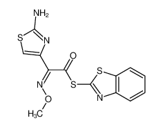 S-2-Benzothiazolyl 2-amino-alpha-(methoxyimino)-4-thiazolethiolacetate 80756-85-0
