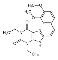 (E)-8-(3,4-Dimethoxystyryl)-1,3-diethyl-1H-purine-2,6(3H,7H)-dione 155270-98-7