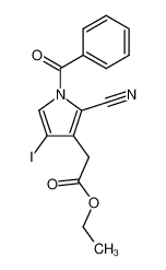 87721-23-1 ethyl 1-benzoyl-2-cyano-4-iodopyrrole-3-acetate