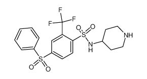 4-(phenylsulfonyl)-N-piperidin-4-yl-2-(trifluoromethyl)benzenesulfonamide