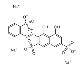 (3E)-3-[(2-arsonophenyl)hydrazinylidene]-5-hydroxy-4-oxonaphthalene-2,7-disulfonic acid 520-10-5