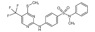 N-methyl-4-(4-methylsulphanyl-5-trifluoromethylpyrimidin-2-ylamino)-N-phenylbenzenesulphonamide 919116-77-1