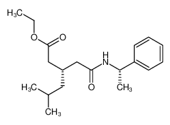 (S)-ethyl 5-methyl-3-[2-oxo-2-((S)-1-phenylethylamino)ethyl] hexanoate 1310495-02-3