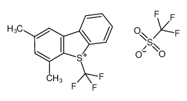 2,4-dimethyl-5-(trifluoromethyl)dibenzo[b,d]thiophenium trifluoromethanesulfonate 1155774-33-6