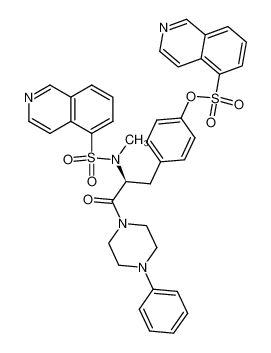 4-[(2S)-2-[(5-isoquinolinylsulfonyl)methylamino]-3-oxo-3-(4-phenyl-1-piperazinyl)propyl]phenylisoquinolinesulfonicacidester 127191-97-3