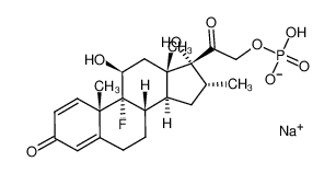 sodium,[2-[(8S,9R,10S,11S,13S,14S,16R,17R)-9-fluoro-11,17-dihydroxy-10,13,16-trimethyl-3-oxo-6,7,8,11,12,14,15,16-octahydrocyclopenta[a]phenanthren-17-yl]-2-oxoethyl] hydrogen phosphate 1869-92-7