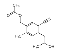 (4-acetamido-5-cyano-2-methylphenyl)methyl acetate 838858-87-0