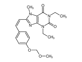 1,3-Diethyl-8-{(E)-2-[4-(methoxymethoxy)phenyl]vinyl}-7-methyl-3, 7-dihydro-1H-purine-2,6-dione