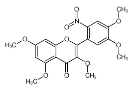2-(4,5-dimethoxy-2-nitro-phenyl)-3,5,7-trimethoxy-chromen-4-one 861571-93-9