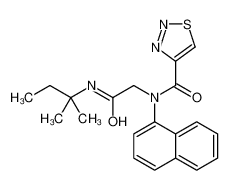 N-{2-[(2-Methyl-2-butanyl)amino]-2-oxoethyl}-N-(1-naphthyl)-1,2,3 -thiadiazole-4-carboxamide 605638-13-9