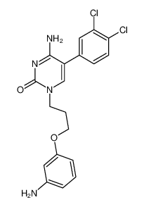 4-amino-1-[3-(3-aminophenoxy)propyl]-5-(3,4-dichlorophenyl)pyrimidin-2-one 26159-18-2