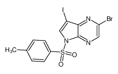 2-溴-7-碘-5-甲苯磺酰基-5H-吡咯并[2,3-B]吡嗪图片