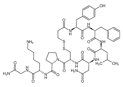 1-{[(4R,7S,10S,13S,16S)-7-(2-氨基-2-氧代乙基)-13-苄基-16-(4-羟基苄基)-10-异丁基-6,9,12,15,18-五氧代-1,2-二硫杂-5,8,11,14,17-五氮杂环二十烷-4-基]羰基}-L-脯氨酰-L-赖氨酰甘氨酰胺