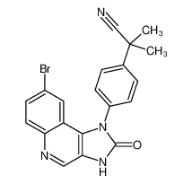 2-(4-(8-溴-2-氧代-2,3-二氢咪唑并[4,5-C]喹啉-1-基)苯基)-2-甲基丙腈