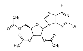 9-(2,3,5-tri-O-acetyl-β-D-ribofuranosyl)-2-bromo-6-fluoropurine