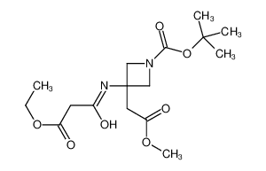 2-Methyl-2-propanyl 3-[(3-ethoxy-3-oxopropanoyl)amino]-3-(2-metho xy-2-oxoethyl)-1-azetidinecarboxylate 1105662-91-6