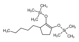 ((3-pentylcyclopent-1-ene-1,2-diyl)bis(oxy))bis(trimethylsilane) 73959-76-9