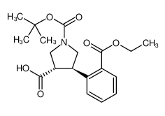 1,3-Pyrrolidinedicarboxylic acid, 4-[2-(ethoxycarbonyl)phenyl]-, 1-(1,1-dimethylethyl) ester, (3R,4S)-rel-