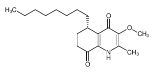 Antidesmone; (5S)-1,5,6,7-四氢-3-甲氧基-2-甲基-5-辛基-4,8-喹啉二酮