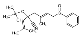 (E)-6-Benzenesulfinyl-4-methyl-2-(2-methyl-propenyl)-2-trimethylsilanyloxy-hex-4-enenitrile
