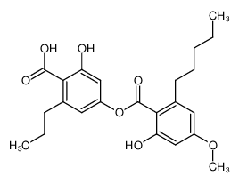 2-hydroxy-4-(2-hydroxy-4-methoxy-6-pentyl-benzoyloxy)-6-propyl-benzoic acid 491-57-6
