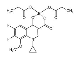 496919-99-4 1-cyclopropyl-6,7-difluoro-8-methoxy-4-oxo-1,4-dihydro-3-quinoline carboxylic acid-O3,O4-bis(propyloxy-O)borate