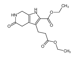 24331-85-9 3-(2-ethoxycarbonyl-ethyl)-5-oxo-4,5,6,7-tetrahydro-1H-pyrrolo[2,3-c]pyridine-2-carboxylic acid ethyl ester