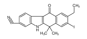 9-Ethyl-8-iodo-6,6-dimethyl-11-oxo-6,11-dihydro-5H-benzo[b]carbaz ole-3-carbonitrile