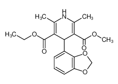 5-O-ethyl 3-O-methyl 4-(1,3-benzodioxol-4-yl)-2,6-dimethyl-1,4-dihydropyridine-3,5-dicarboxylate 96%