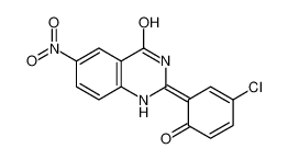 (2E)-2-(3-chloro-6-oxocyclohexa-2,4-dien-1-ylidene)-6-nitro-1H-quinazolin-4-one 28683-91-2