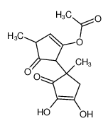 Acetic acid 3',4'-dihydroxy-4,1'-dimethyl-5,2'-dioxo-bicyclopentyl-2,3'-dien-2-yl ester