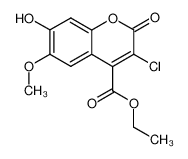 3-chloro-7-hydroxy-6-methoxy-2-oxo-2H-chromene-4-carboxylic acid ethyl ester 855463-51-3