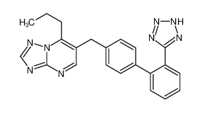 7-propyl-6-[[4-[2-(2H-tetrazol-5-yl)phenyl]phenyl]methyl]-[1,2,4]triazolo[1,5-a]pyrimidine 168152-92-9