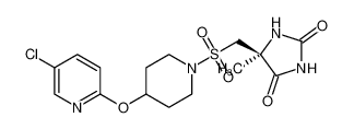 (5S)-5-[[4-(5-chloropyridin-2-yl)oxypiperidin-1-yl]sulfonylmethyl]-5-methylimidazolidine-2,4-dione