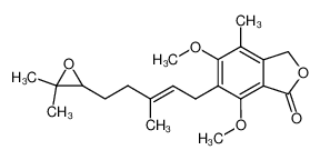 (E)-6-(5-(3,3-dimethyloxiran-2-yl)-3-methylpent-2-en-1-yl)-5,7-dimethoxy-4-methylisobenzofuran-1(3H)-one 545392-50-5