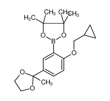2-[2-(cyclopropylmethoxy)-5-(2-methyl-1,3-dioxolan-2-yl)phenyl]-4,4,5,5-tetramethyl-1,3,2-dioxaborolane