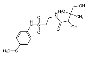 2,4-dihydroxy-3,3-dimethyl-N-[2-[(4-methylsulfanylphenyl)sulfamoyl]ethyl]butanamide