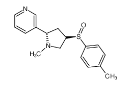 3-((2S,4S)-1-methyl-4-((R)-p-tolylsulfinyl)pyrrolidin-2-yl)pyridine 371764-94-2
